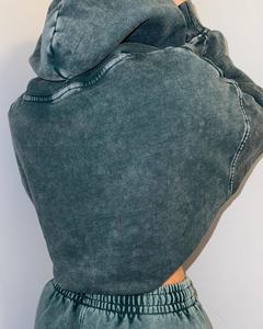 เสื้อฮู้ดครอปท็อปผู้หญิงแบบซิป ผ้าฝ้าย ดีไซน์ใหม่ล่าสุด ขายส่ง - Product Image 4