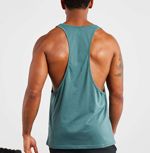 Custom Wholesale Design Men's Gym Tank Tops Wholesale Sporty Y-<b>Back</b> Fitness Wear Plus Size Tank Top - Product Image 3