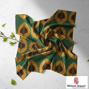 Écharpes créatives et innovantes personnalisées, design imprimé, foulard de mode, hijab, châle, écharpe carrée douce au toucher soyeux, vente en gros - Product Image 1