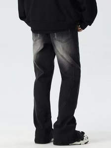 กางเกงยีนส์ทรงตรงคุณภาพสูงสำหรับผู้ชาย แฟชั่นใหม่ ขายส่ง กางเกงสตรีทแวร์สำหรับฤดูหนาว ระบายอากาศได้ดี เหมาะสำหรับทำงาน - Product Image 3