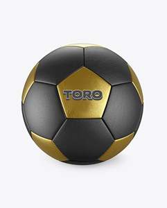 Balón de Fútbol Profesional TORO SKINS Golden Strike, Cuero PU Premium, Entrenamiento Élite, Talla 5, Pro Touch, Negro y Dorado, TS-SB-0011 - Product Image 1