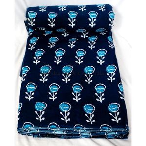 Tissu en coton indien imprimé à la main, magnifique impression au bloc artisanal par Robe Cotton Textile Fabrics, tissus en coton imprimé pour vêtements féminins - Product Image 3
