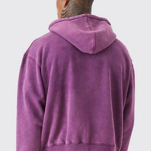 Vintage Sun Faded Distressed Acid Wash Oversized <b>Zip</b> up Heavyweight 100% Cotton Streetwear Hoodie - Product Image 2