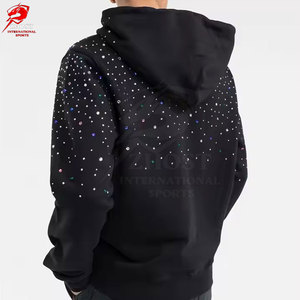 เสื้อฮู้ดดี้ผู้ชายประดับเพชรเทียมขายดี สวมใส่สบาย ใส่ได้ทุกวัน มีสินค้าพร้อมส่ง - Product Image 2