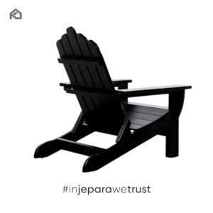Chaise Adirondack moderne en teck massif, écologique, inclinable, confortable, pliable, faite à la main, avec logo, pour patio extérieur - Product Image 2