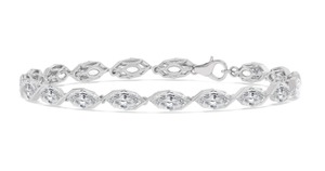 Espectacular Pulsera de Tenis de Diamantes de Laboratorio Marquise de Corte Escalonado de 8.17 ct, de Oriente a Occidente, en Oro Rosa de 9K - Product Image 4