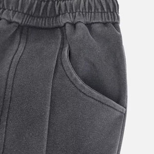 Pantalon de jogging unisexe délavé à l'acide, coupe large, haute qualité, avec logo personnalisé, léger, pour le printemps, avec poches, taille mi-haute, décontracté - Product Image 3