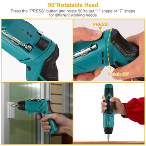 4.8V <b>Cordless</b> Electric <b>Screwdriver</b> Set Rechargeable <b>Drill</b> Driver with 45 <b>Drill</b> Bits and Carrying Case - Product Image 5