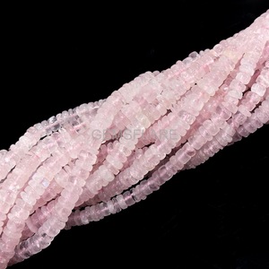 Cuentas de Cuarzo Rosa Natural Heishi de 4-5MM, Cuentas de Piedra Preciosa en Forma de Neumático Lisas para la Fabricación de Joyería, Cuentas de Cuarzo Rosa al por Mayor - Product Image 5