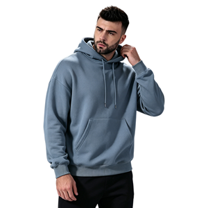 Sudadera con capucha unisex de felpa 100% algodón, personalizada con pedrería, de corte holgado y extragrande, con bolsillos, transpirable, antiencogimiento, con cremallera, para invierno, 550 gramos - Product Image 5