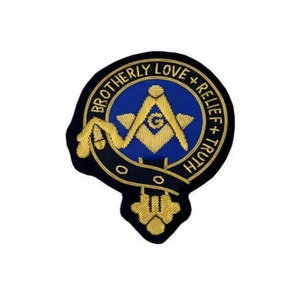 Insignias y Parches Bordados a Mano con Hilo de Bullion, OEM, Personalizados, de Alta Calidad, Proveedor de Tamaños Personalizados, Cobre para Blazer - Product Image 2