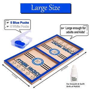 Juego de Hockey de Cuerdas de Madera y Juegos de Mesa Whistle International con Ludo y Serpientes y Escaleras, Multijuego - Product Image 4