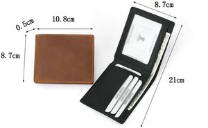 Premium Genuine Leather Men's <b>Wallet</b> <b>RFID</b> <b>Blocking</b> Slim Minimalist Bifold <b>Wallet</b> Custom Logo Wholesale Brown - Product Image 5