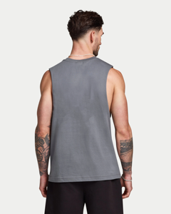 Five B T-shirt sans manches col rond pour homme, coupe ample, pour la gym et les musculation, blanc, été - Product Image 3