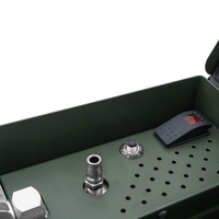 Compresseur d'air portable Roadpower Bullet 12V 160L/min en métal, gonfleur de pneus robuste (RP-COM-840) avec ailettes de refroidissement en alliage moulé haute performance