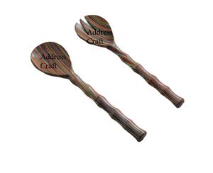 Nouveau style d'ustensiles de cuisine écologiques ensemble de service à salade en bois personnalisé ensemble de salade ustensiles de cuisine cuillère fourchette ensemble de cuisines - Product Image 1