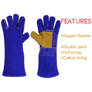 High Quality Heat Resistant Leather Made Welding <b>Gloves</b> Pakistan Made Wholesale Welding <b>Gloves</b> - Product Image 3
