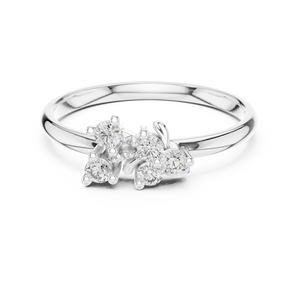 Anillo de oro macizo de 14k para mujer con diamante de corte redondo clásico minimalista, ideal para regalo, compromiso, aniversario, boda. - Product Image 3