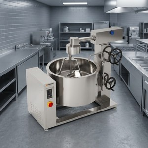 Olla de vapor encamisada con inducción rotatoria Amicook 380V/440V, modelo higiénico, cocción rápida, tiempo de cocción reducido, ideal para guisos, compacta. - Product Image 6