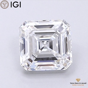 Impresionante Anillo Personalizado con Diamante CVD Cultivado en Laboratorio de 1.00 Quilates, Corte Asscher, con Certificado IGI, Color D, Claridad VVS1 - Product Image 1