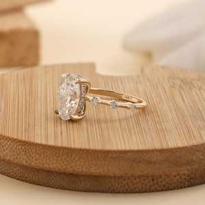 Pear Shaped Moissanite Engagement <b>Ring</b> Twist Shank Modern Bridal Jewelry <b>925</b> Sterling <b>Silver</b> 14K Gold Plated <b>Ring</b> - Product Image 4