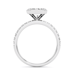 Bague de fiançailles tendance pour femme avec diamant de laboratoire taille coussin certifié IGI, plaqué or 18 carats, sertie clos, bijoux de mariage - Product Image 6