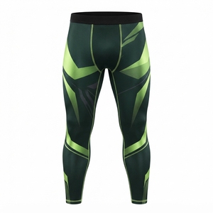 Pantalones de Compresión Negros y Rojos para Hombre, Sublimados, para MMA, BJJ, Grappling, Ajuste Ceñido, Absorben la Humedad, Transpirables y Elásticos - Product Image 6