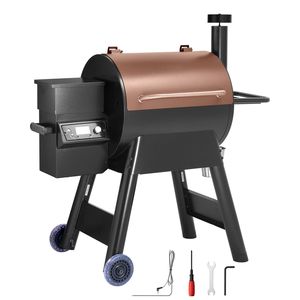 Griglia a Pellet Elettrica 8 in 1 con Schermo LCD, Area di Cottura di 575 Pollici Quadrati per Cucina all'Aperto in Giardino - Product Image 1