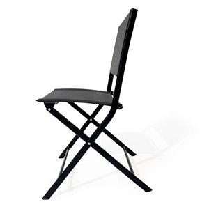 Set Bistrot Pieghevole da Esterno 3 Pezzi Nero con Tavolo e Sedie - Arredamento da Giardino - Product Image 3