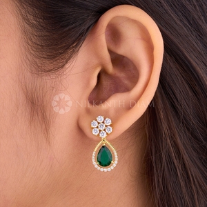 Ensemble de collier élégant avec diamants ronds de laboratoire, bijoux fins pour femmes, provenant d'un fournisseur indien. - Product Image 3
