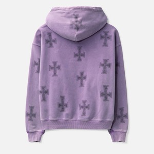 Men's <b>Zip</b>-<b>Up</b> Spandex/Cotton Terry Fabric Regular Fit Waterproof Hip Hop Style Rhinestone Printed Custom Heavyweight Hoodie - Product Image 2