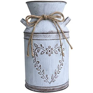 Jardinières en métal galvanisé de qualité supérieure, style bidon à lait avec poignée, pour stockage d'eau, pots d'intérieur/extérieur, décoration de jardin - Product Image 6
