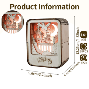 Puzzle 3D in Legno Music Park, Kit Modellismo Fai-da-Te, Carillon Educativo con Luce Notturna, Regalo per Compleanno e Natale - Product Image 3