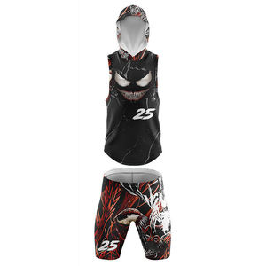Tenues de football personnalisées 7 sur 7 pour hommes et jeunes, en polyester respirant à séchage rapide, ensemble de sublimation, manches raglan - Product Image 4