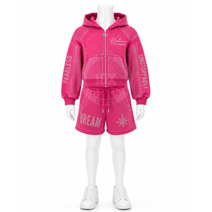 Modern Windbreaker <b>Shorts</b> <b>Set</b> Multi Color Puff Print Nylon Polyester <b>Hoodie</b> Outdoor Casual Windbreaker <b>Shorts</b> <b>Set</b> - Product Image 4