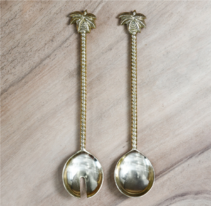 Ensemble de saladiers en laiton, poignées décorées d'animaux et d'insectes, finition polie miroir, dernières nouveautés, pour la vente en gros - Product Image 3