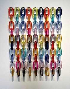 งานประติมากรรมเรซิ่นศิลปะรูปวงกลมหลากสีไล่เฉดสีสำหรับตกแต่งบ้าน - Product Image 6