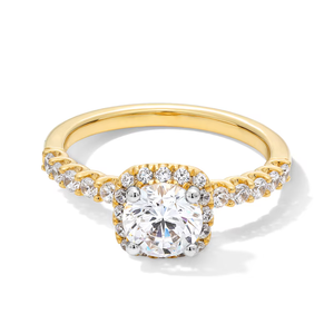 SGARIT custom Half pave 1CT. T.W. Oval Certified Lab-Grown Diamond <b>Frame</b> Engagement Ring in 14K White Gold (F/VS2) - Product Image 2