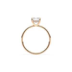 Anillo REYES Original de Plata de Ley 925 con Corte Asscher, Moissanita de 1.2 Quilates, Halo Oculto, Certificado GRA, Chapado en Oro de 14K - Product Image 6