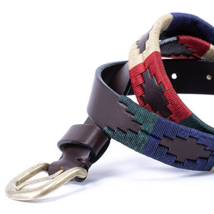 Ceinture de polo équestre en cuir d'Argentine de qualité supérieure pour acheteurs professionnels - Noir/Marron, taille personnalisable - Product Image 4