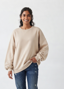 Sweat-shirt ample pour femme, décontracté, 100% polyester, épaules tombantes, style streetwear d'hiver, sweat-shirt pour femmes - Product Image 4