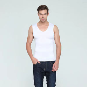 Camisetas sin mangas para hombre, ropa interior profesional de nueva calidad, camisetas sexys de seda helada para fitness, cuello en V, sin mangas, último diseño. - Product Image 5