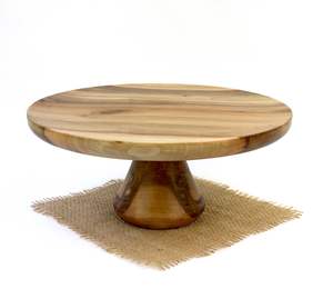 Support à gâteau rond en bois de qualité supérieure, plateforme de présentation de desserts pour café, boulangerie, table de mariage et cuisine à domicile - Product Image 4