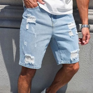 Fashion New Look Men's Denim Shorts High Quality Summer Casual Waterproof Quick Dry Eco-Friendly Mid Waist Straight Fit - Product Image 2