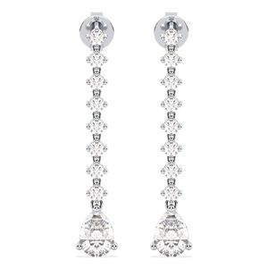 REYES Magnifiques boucles d'oreilles pendantes de luxe en argent sterling 925 et moissanite pour femme, idéales pour les mariages et les fiançailles - Product Image 2