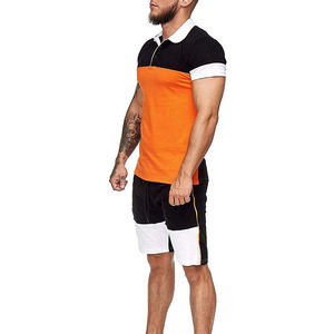 เสื้อเชิ้ตแขนสั้นผู้ชายสำหรับฤดูร้อนใหม่ สไตล์ลำลอง ตัดต่อสีสัน ผ้าฝ้าย 100% ไซส์ใหญ่ ปักลายกีฬา แห้งเร็ว - Product Image 4