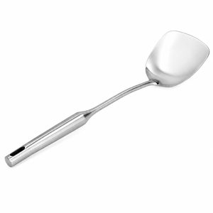 Spatule en acier inoxydable massif avec long manche, finition miroir, spatule plate en métal, vente en gros, logo personnalisé, ustensile, prix de gros - Product Image 2