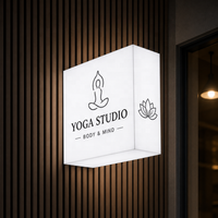 Boîte à lumière LED personnalisée Signvia avec un design durable et écologique pour la publicité extérieure, en acrylique, pour les salons de beauté