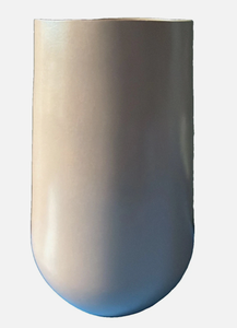 Vase en céramique conique mat mauve, style nordique scandinave ou contemporain, décor neutre, fini satiné mat en rose poussière, mauve doux. - Product Image 3