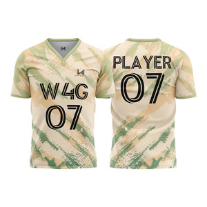 เสื้อฟุตบอลทีมชายแบบซับลิเมชั่นสั่งทำพิเศษ 100% โพลีเอสเตอร์ ระบายอากาศได้ดี เป็นมิตรกับสิ่งแวดล้อม ป้องกันแบคทีเรีย แห้งเร็ว คอวี - Product Image 4